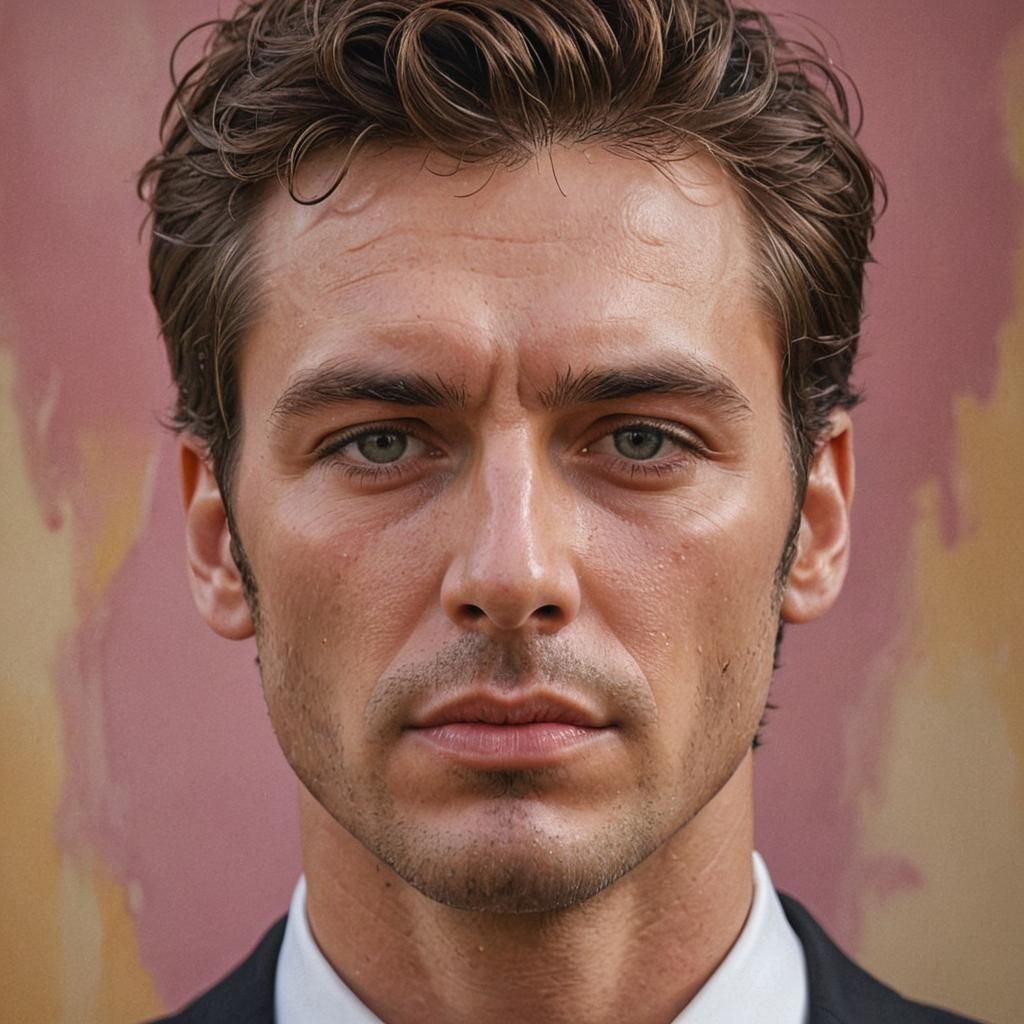 Hyperrealistic Portrait of a Handsome British Man