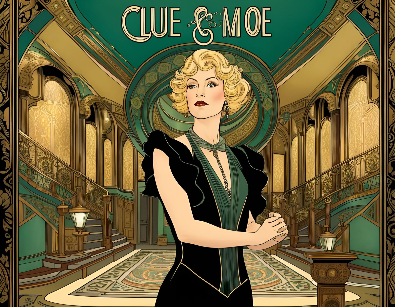 Clue Series Reimagined in Art Nouveau Style