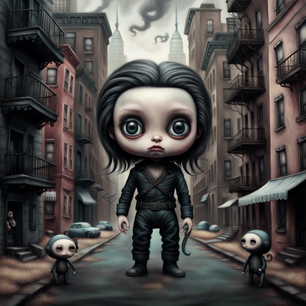 Snake Plissken Escapes New York: Pop Surrealism Painting