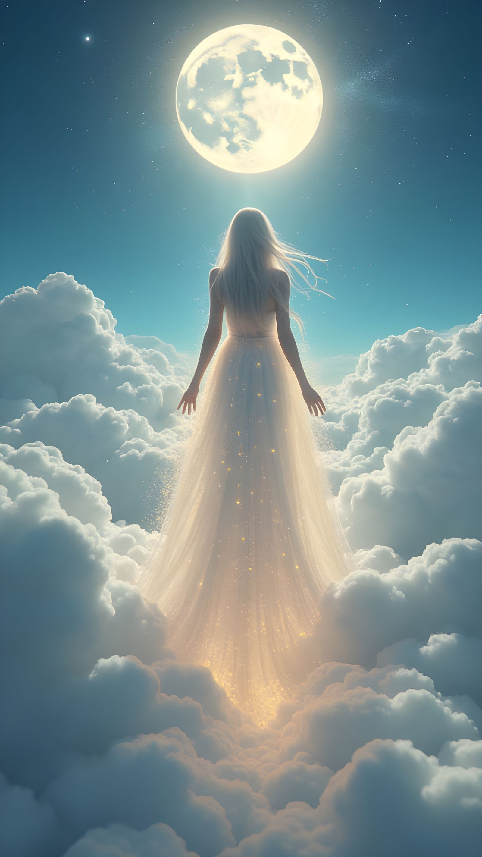 Goddess Descends onto Celestial Runway in Starlight Gown