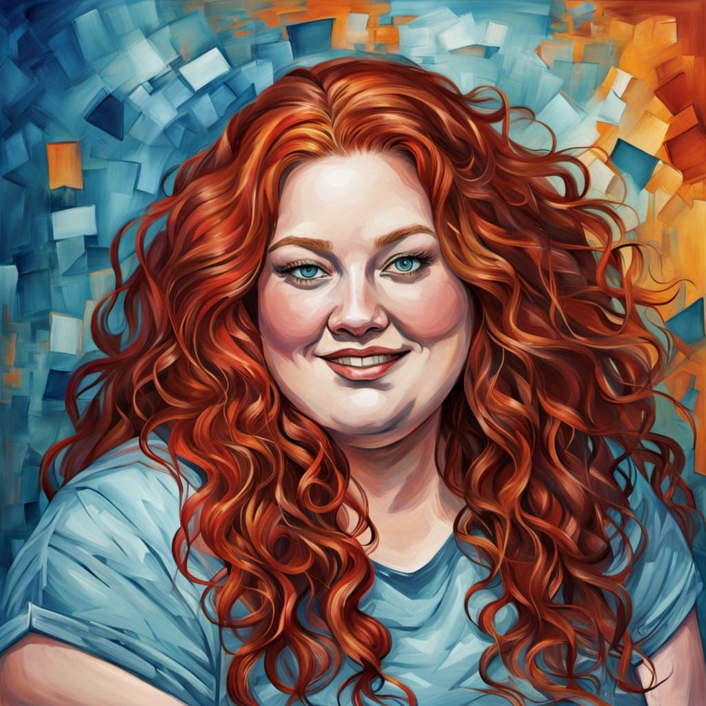 Vibrant Portrait in Abstract Style