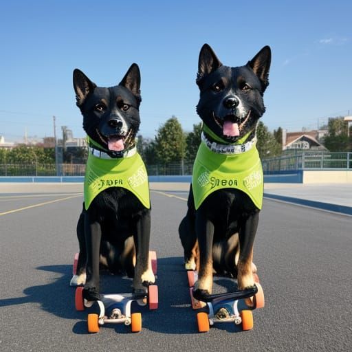 Adorable Dogs Skateboarding