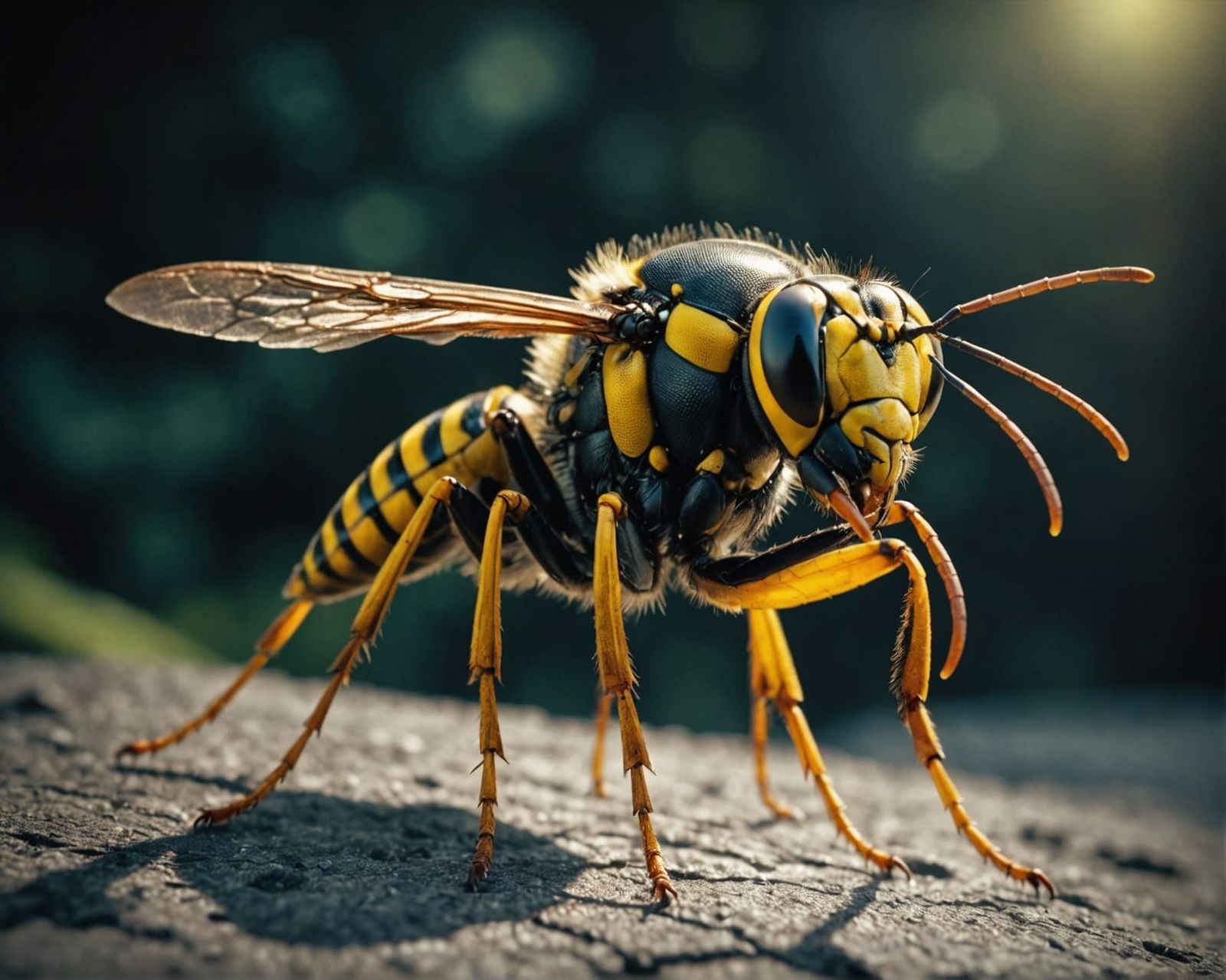 Horrifying Humanoid Wasp on Two Legs