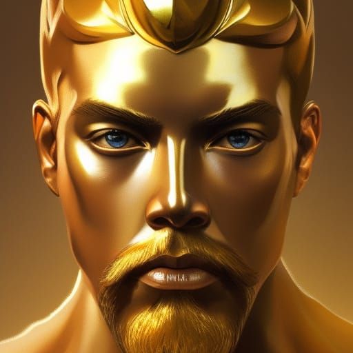 King Midas Portrait in Art Nouveau Style