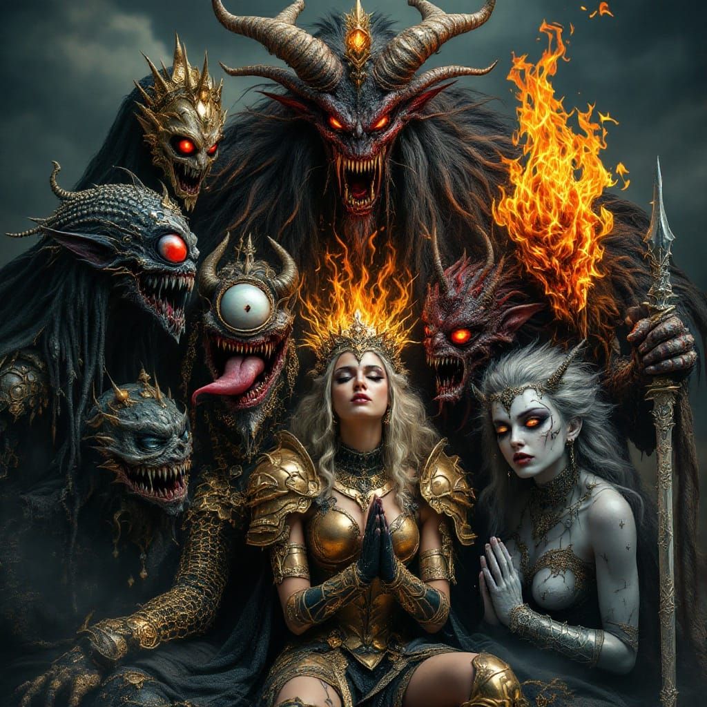 Seven Deadly Sins as Dark Gothic Art