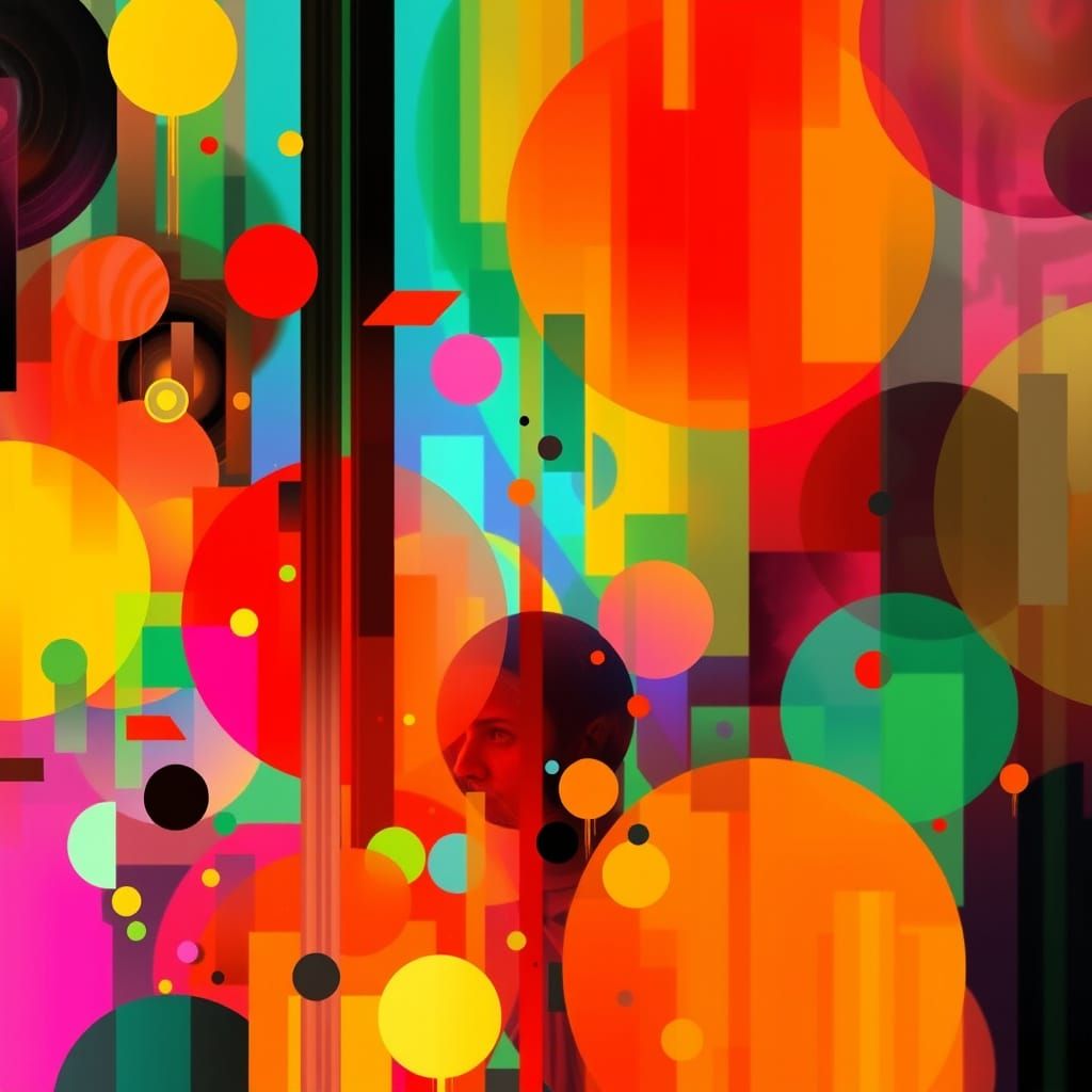 Abstract Color Fields in Futuristic Style