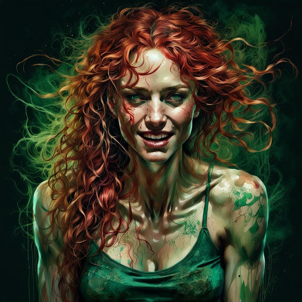 Red Splash Lady #03