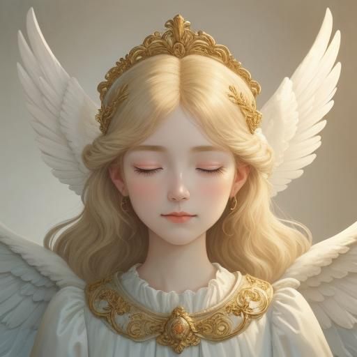 Baroque Cherub Portrait in Golden Light