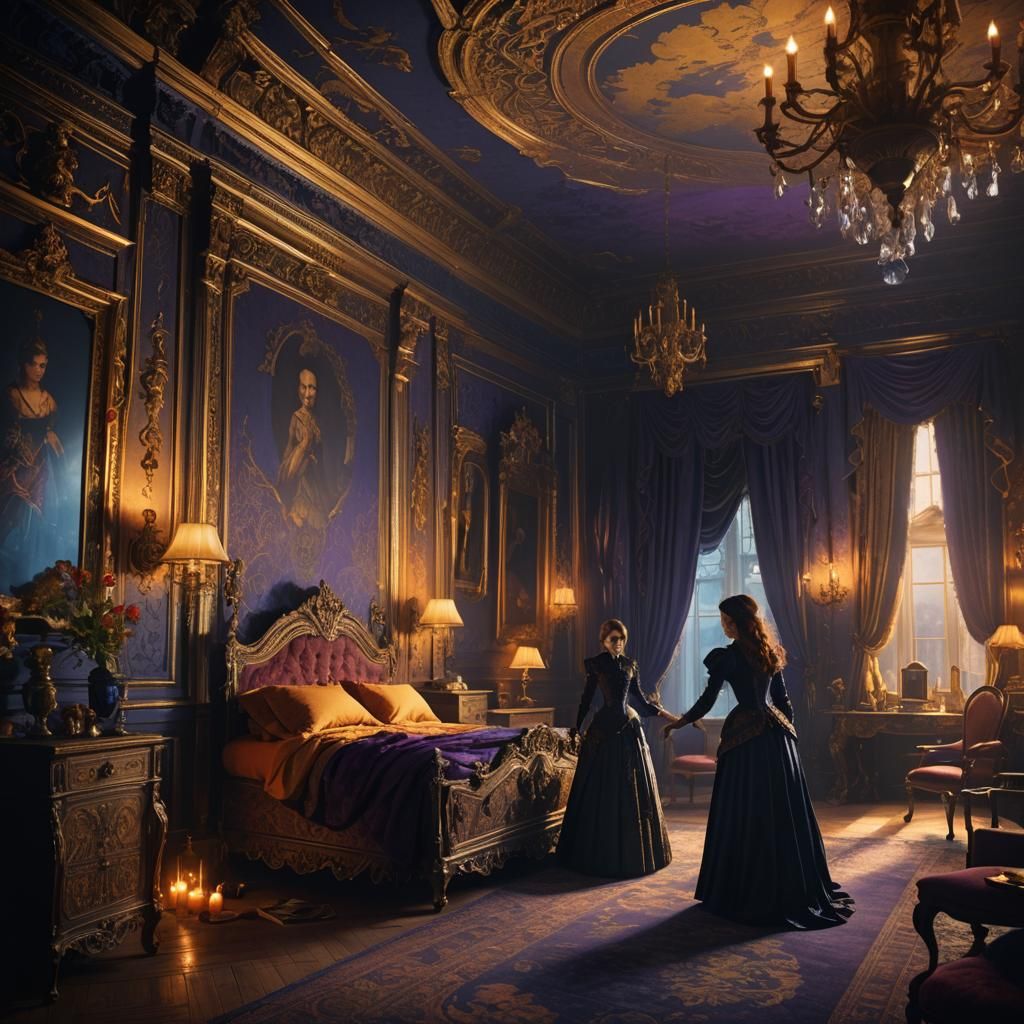 Dark Fantasy: Women Defending Victorian Home