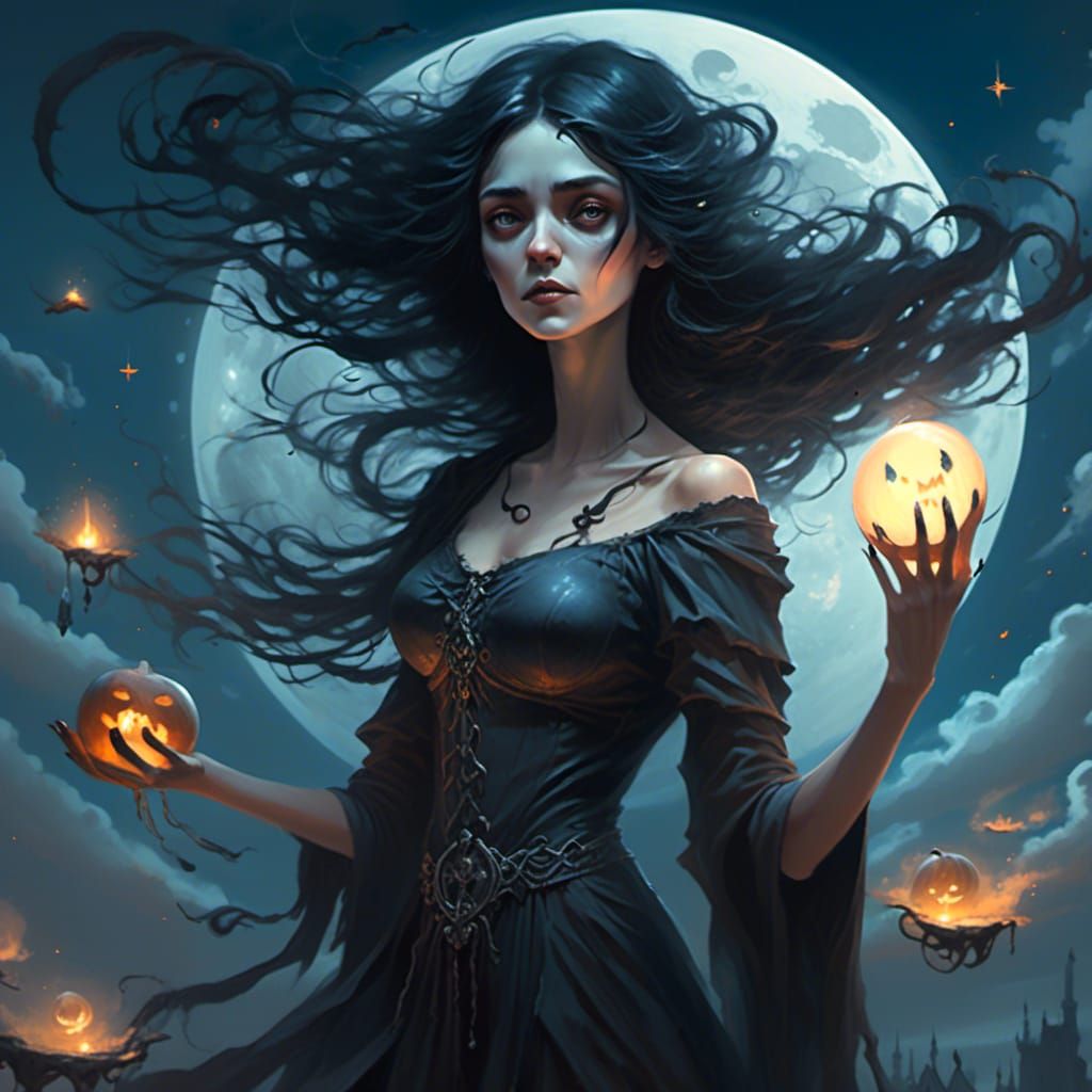 Moonlit Witchcraft: A Gothic Romantic Ritual