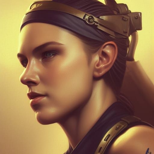 Sonya Blade Portrait in Hyperdetailed Style