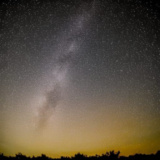 Red Lightning Under a Starry Sky