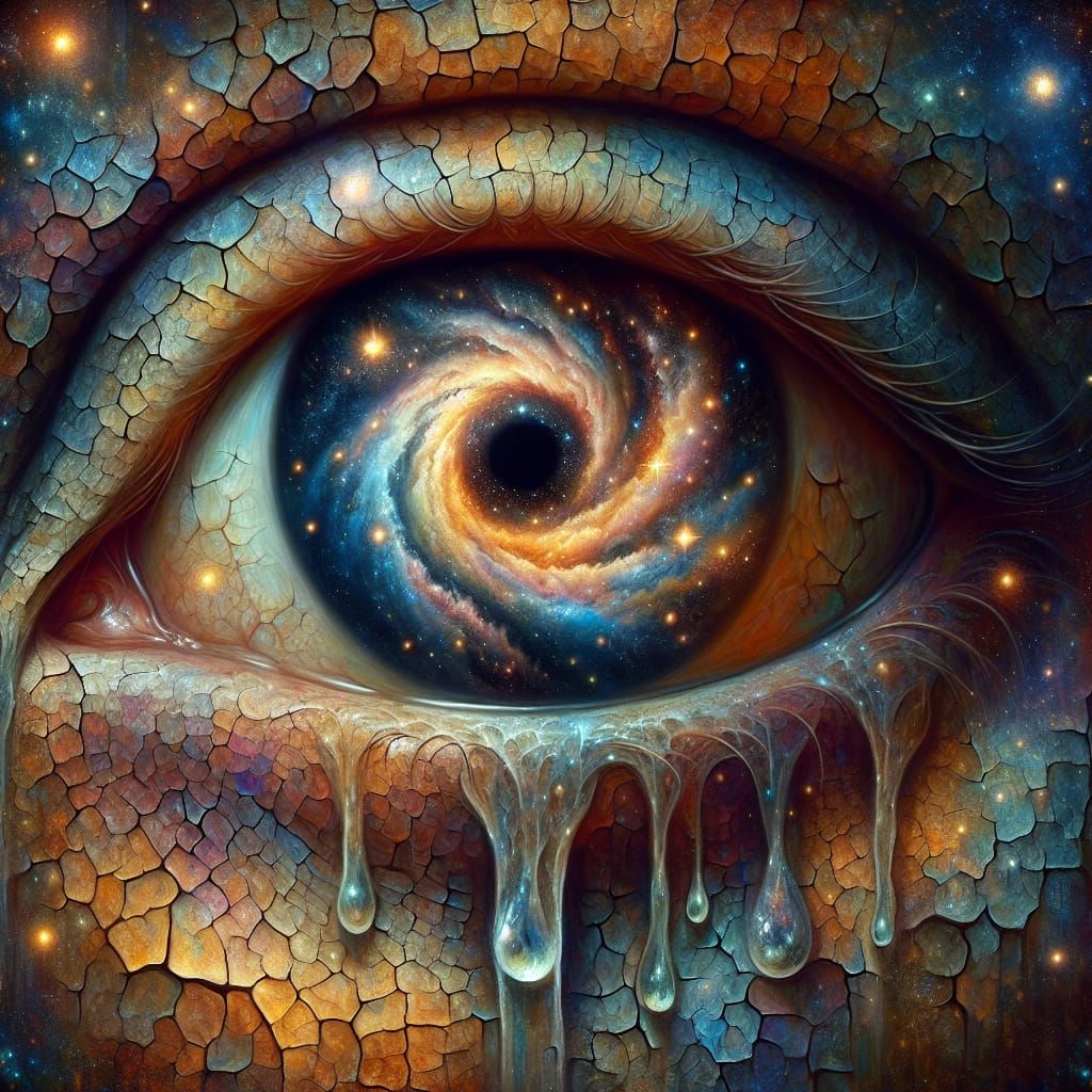 Surreal Eye Weeping Tears of a Luminous Galaxy