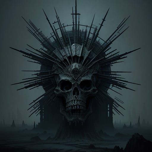 Gothpunk Art in a Futuristic, Biomechanical World