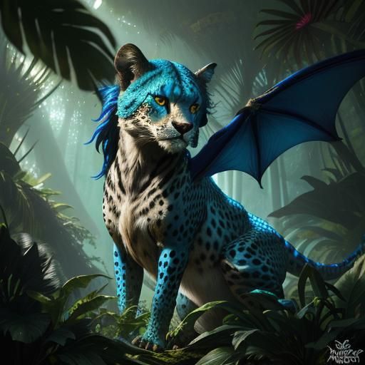 Hybrid Creature Portrait in Jungle Ruins