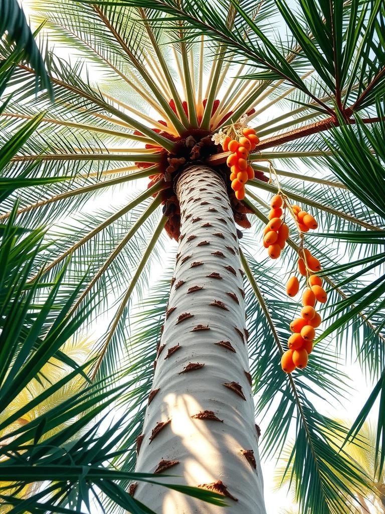 Caryota Urens Palm Tree in Watercolor Illustration