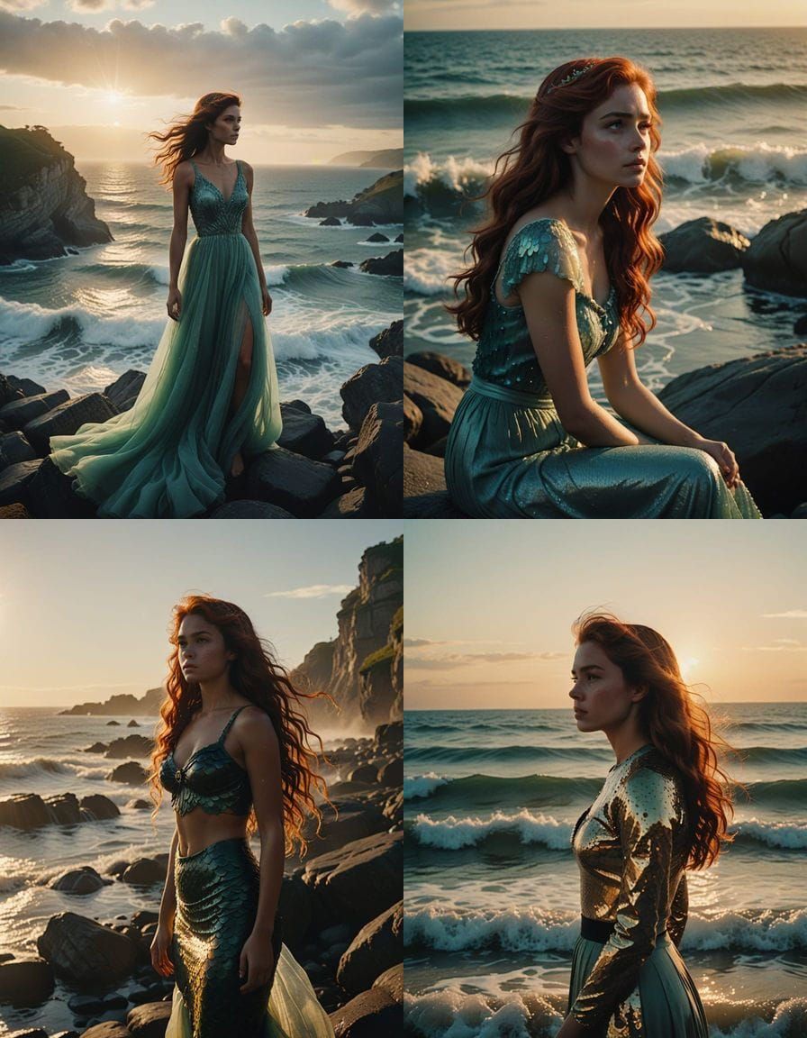 Ariel from The Little Mermaid in Cinematic Realism