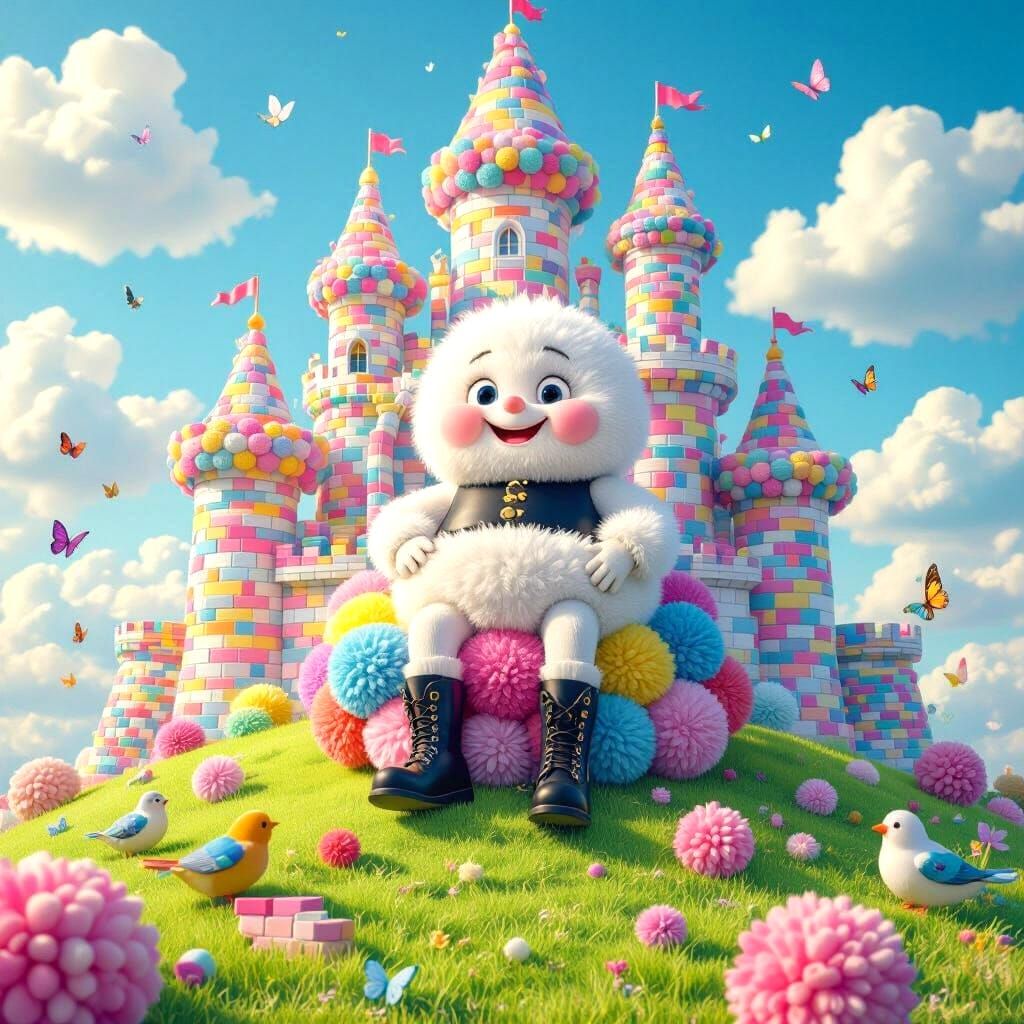 Humpty Dumpty On His Pom Pom Wall