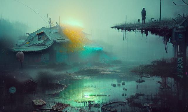 Detailed Digital Art of Climate Change Crisis