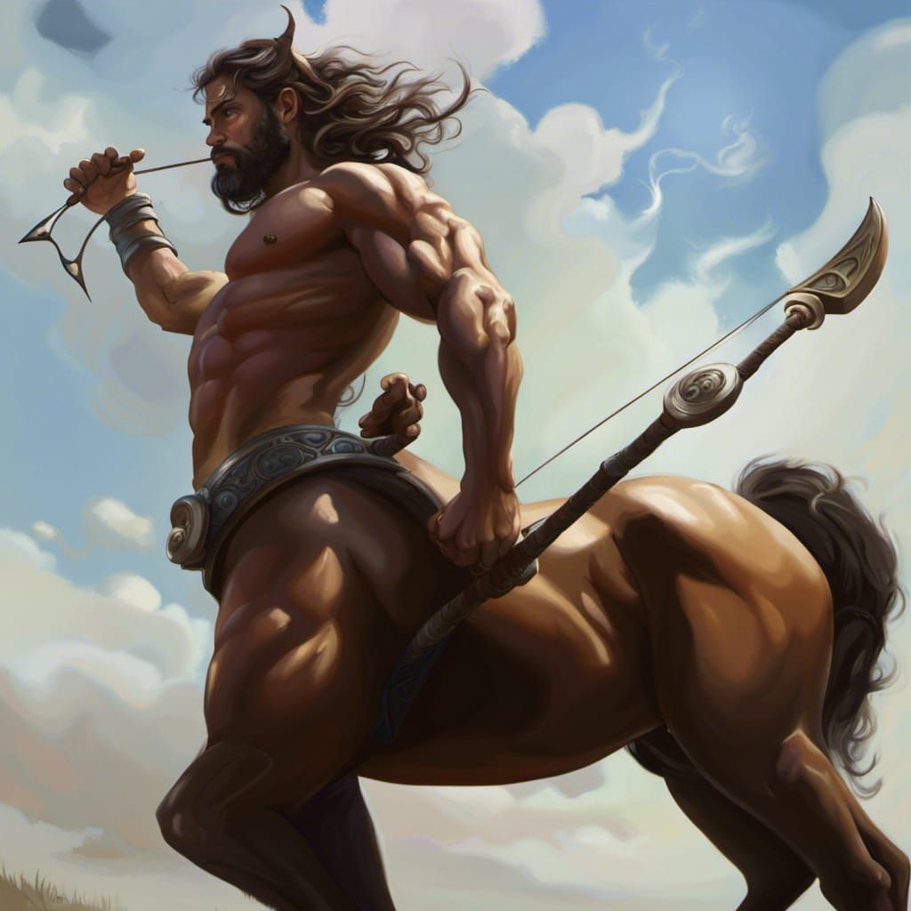 Mythical Centaur Archer in Digital Painting Style
