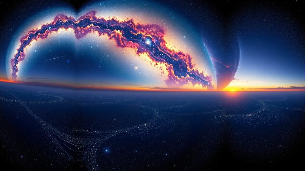 Galactic Cosmic Skies in Vibrant Colors