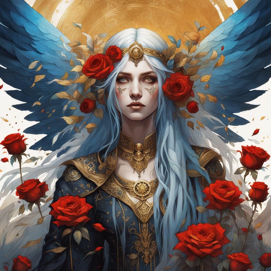 Gothic Fairy Queen in Golden Sunlight