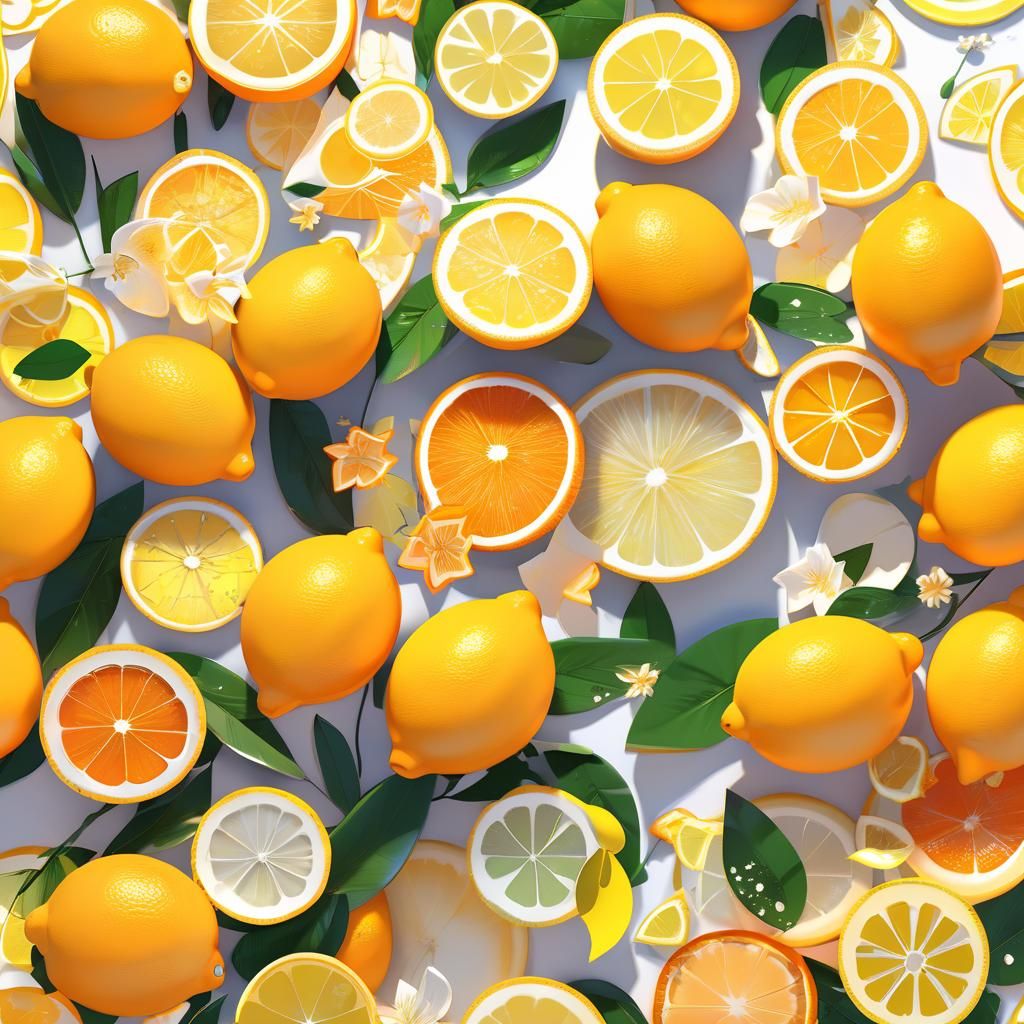 Lemon and Orange in 3D Anime Art Style