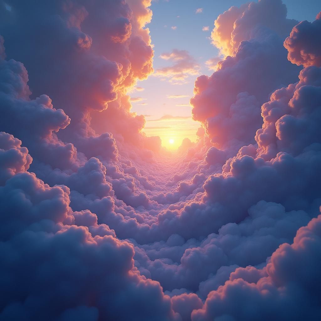 Ethereal Oxygenated Cloudscape in Fantasy Concept Art Style