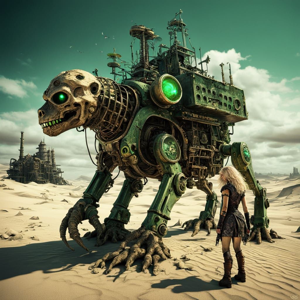 Metal Girl Drags Injured Teddy Through Apocalyptic Desert