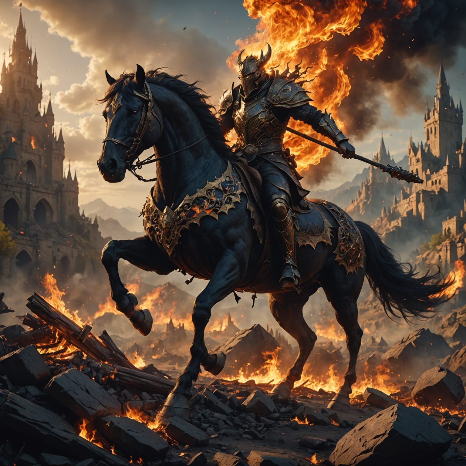 Epic Fantasy Landscape in Detailed Matte Painting Style