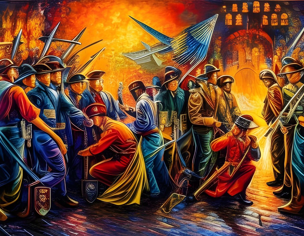 Police Brutality in Visionary Art Style