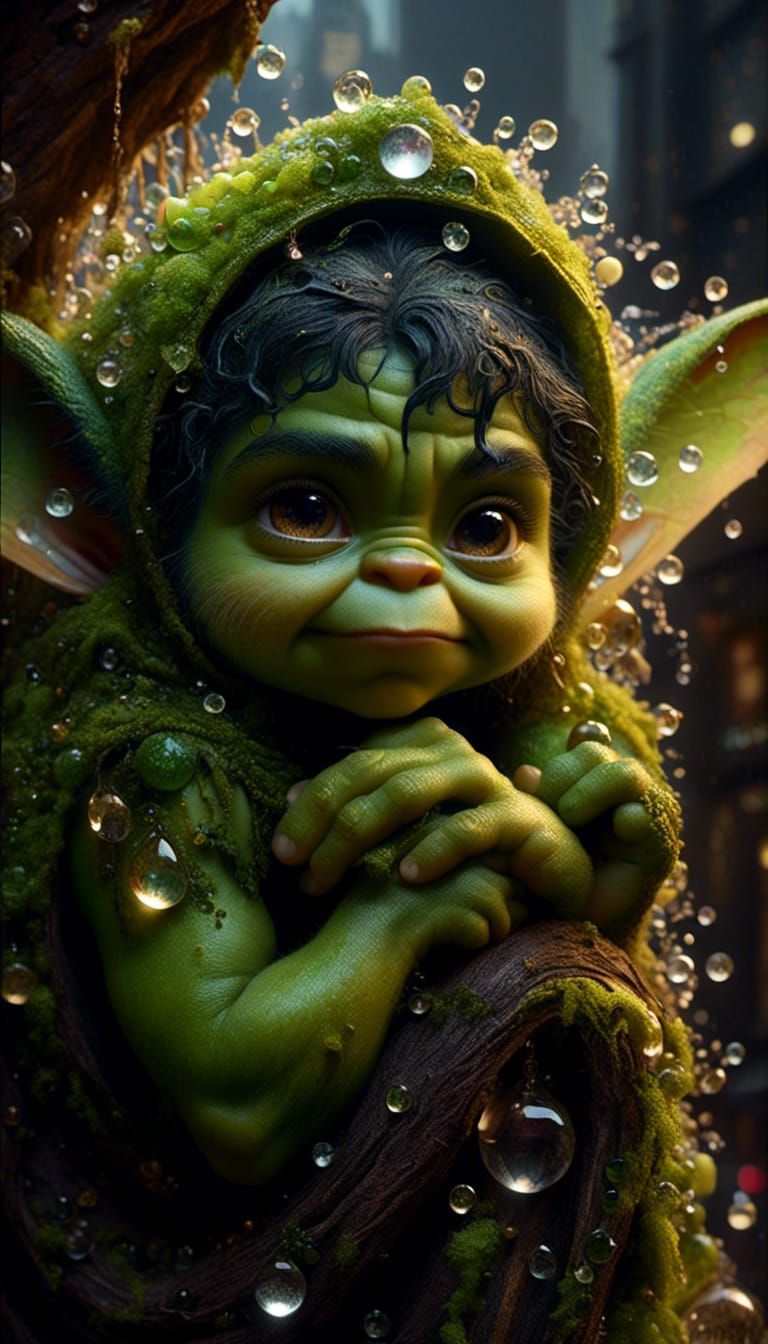 Hulk as Art Deco DewDropPixie Portrait