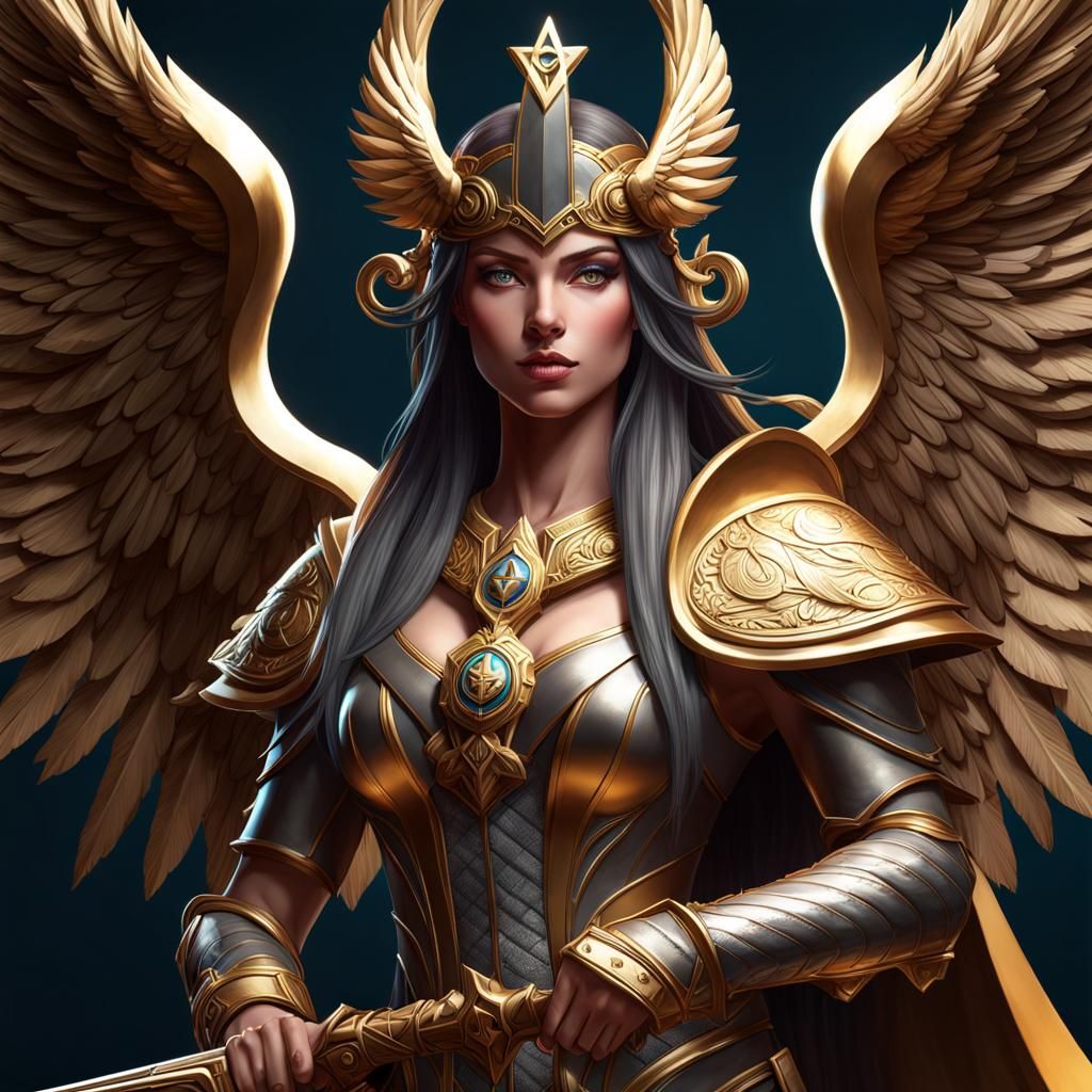 Angelic Demon Freemason Portrait in Hyperdetailed Style