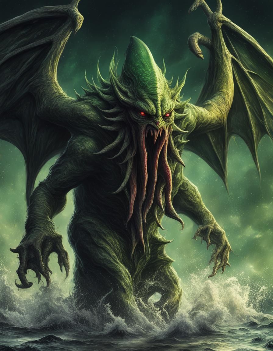 Cthulhu emerging from R'lyeh