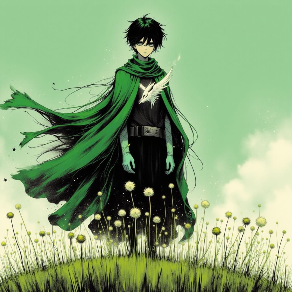 Stoic Male Figure in Survey Corps Uniform, Manga Style