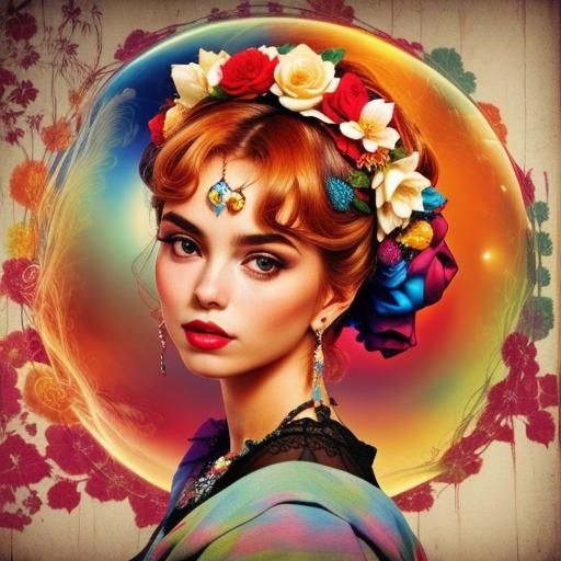 Surreal Portrait in Photorealistic CGI Style