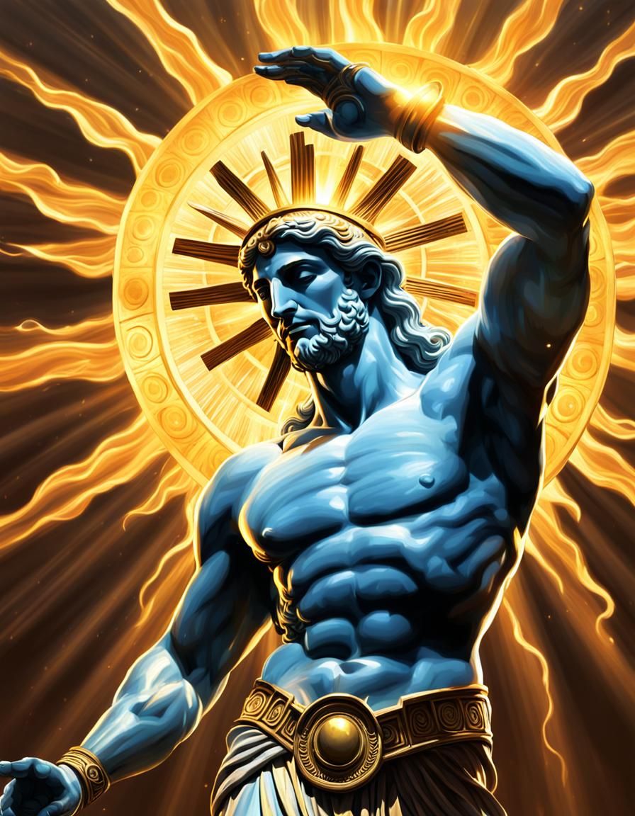 Helios: Greek Sun God in Radiant Light