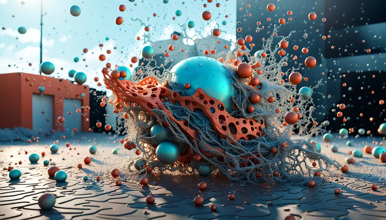 Hyperrealistic Abstract Sci-Fi Scene in Octane Render