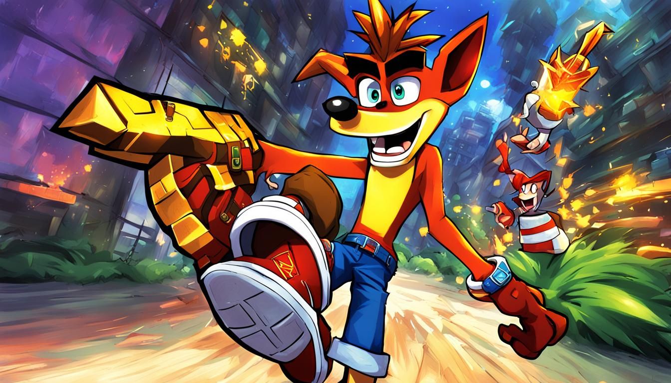 Crash Bandicoot in Anime Style