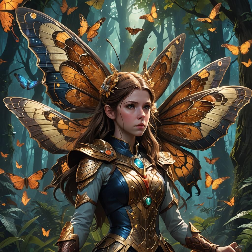Wizard Anna Kendrick Rides Moth in Hyperdetailed Art