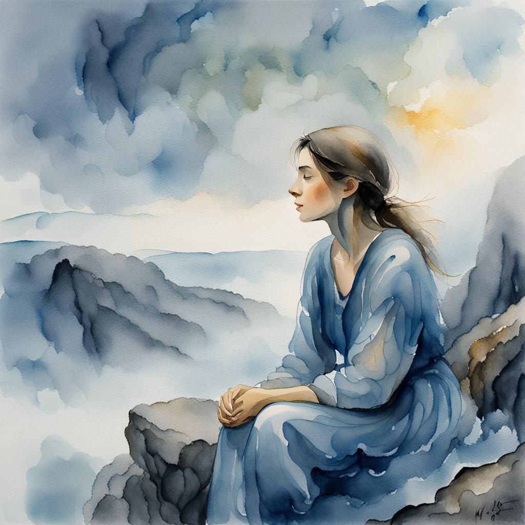 Watercolour of Melancholy