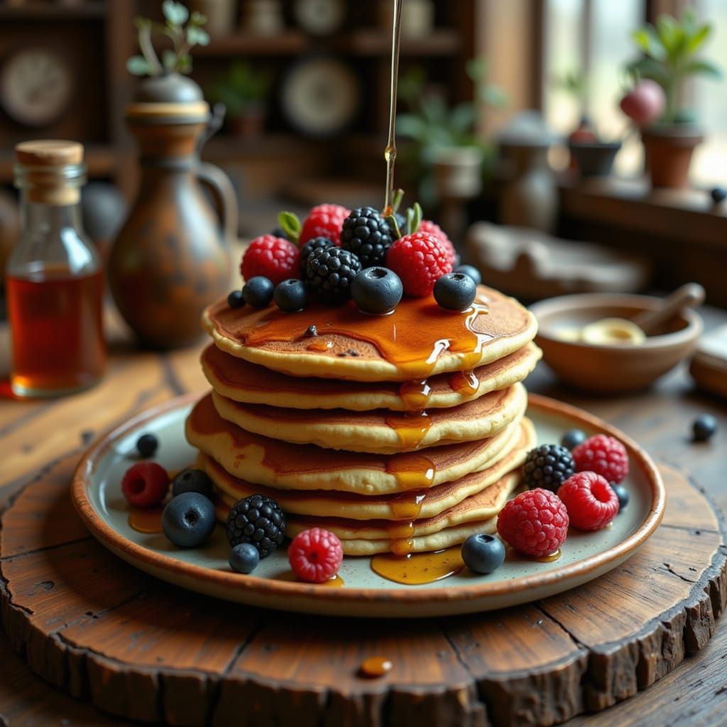 Pancakes in Claymation Style Food Photography