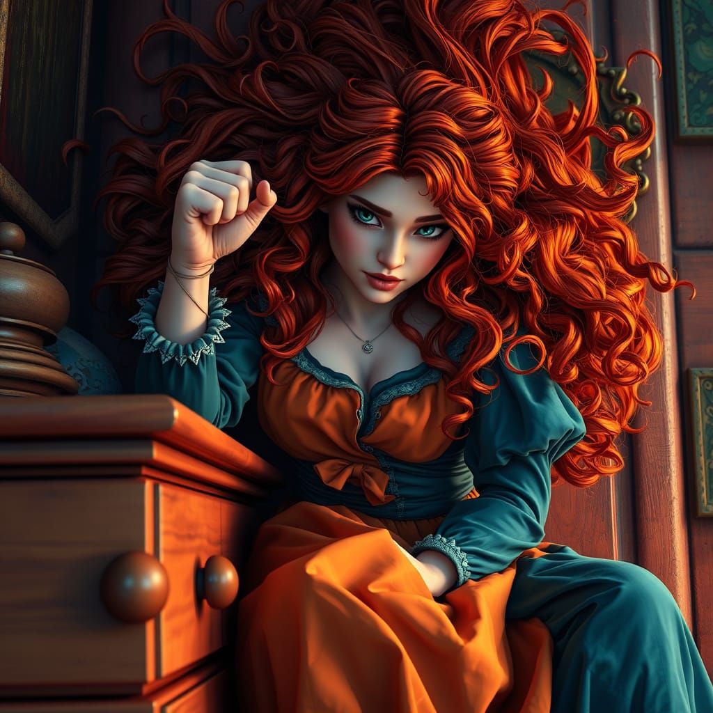 Merida in Ornate, Hyperdetailed Digital Portrait