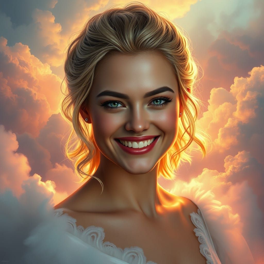 Enigmatic Actress in Whimsical Dream Realm