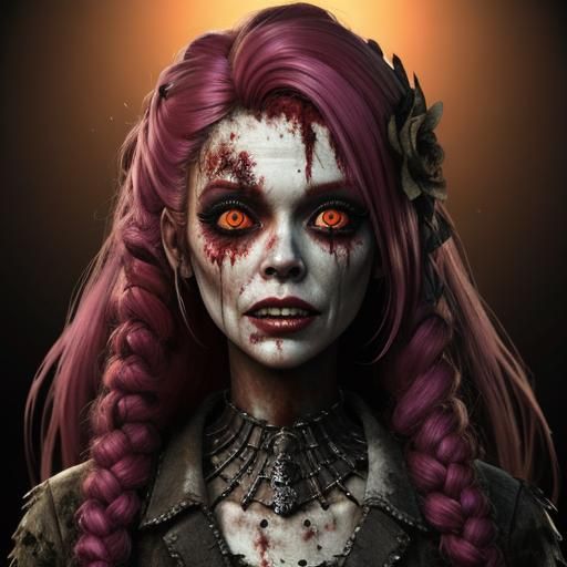 Rotting Zombie Barbie: Intricate Concept Art