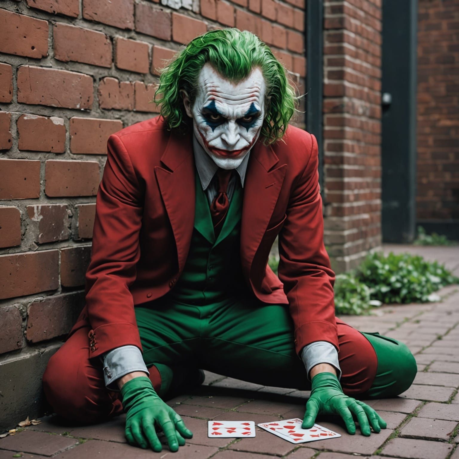 Joker Stepping Out of a Playing Card