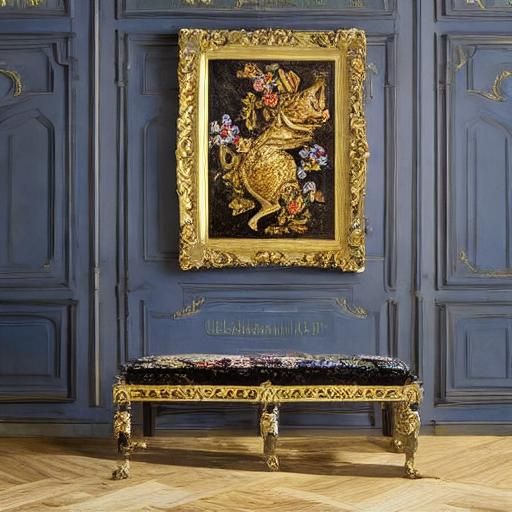 Cute Scary Mouse in Baroque Style Holding Locket