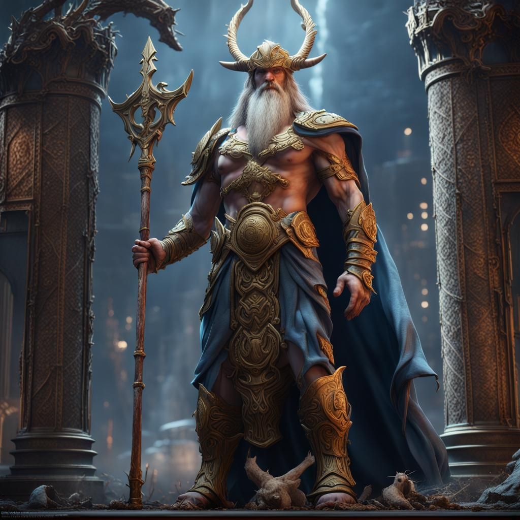 Forseti, Norse God of Justice: Detailed Matte Painting