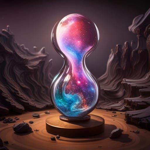 Nebula in Glass Vial: Dynamic Lighting Concept Art