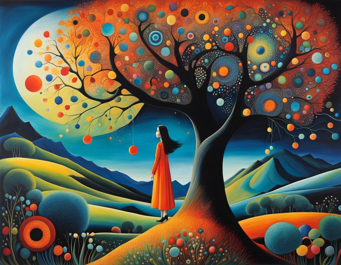 Iridescent Dreamscape: An Otherworldly Fantasy Painting